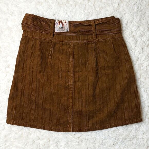 NWT Rewash Corduroy High Waisted Skirt W/ Belt Tie & Zipper - Picture 5 of 8